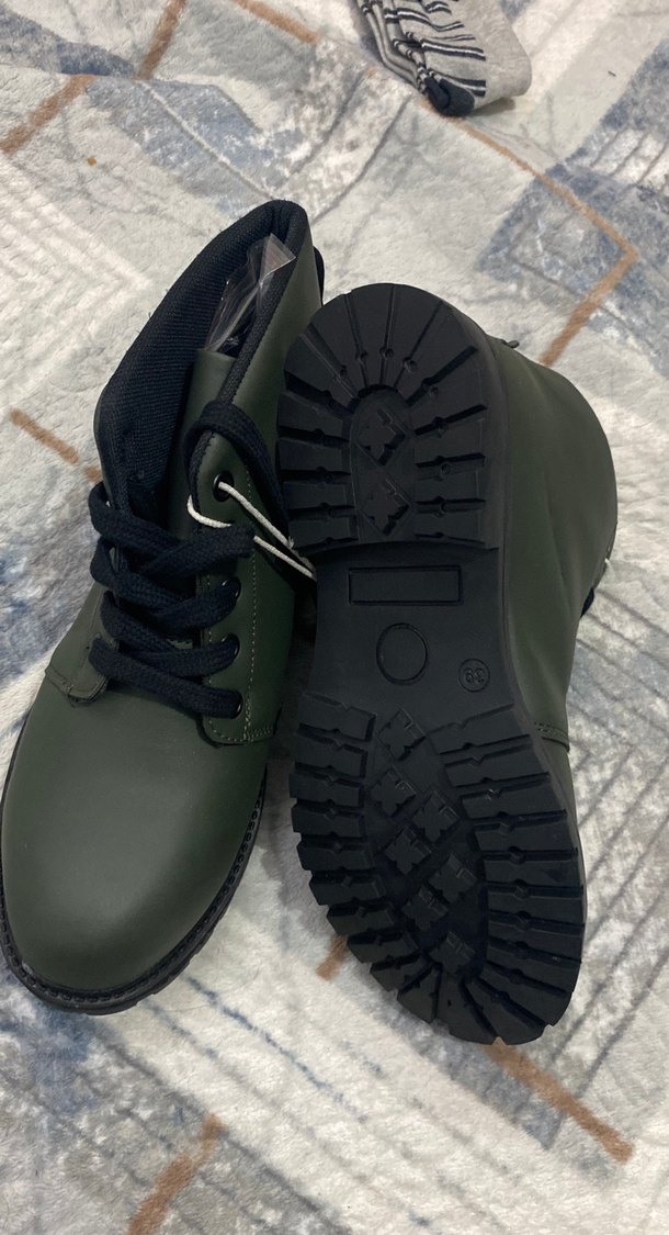 Yeşil Gri kadın Sokak Tarzı Bot - Görsel 3