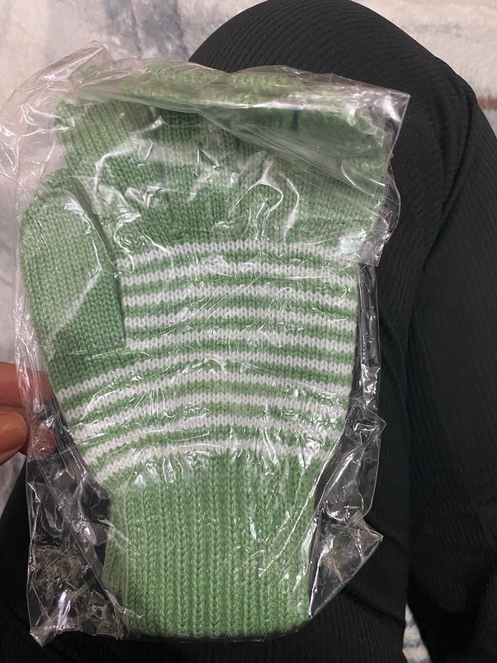 Kadın Yeşil Örgü Eldiven - Görsel 2