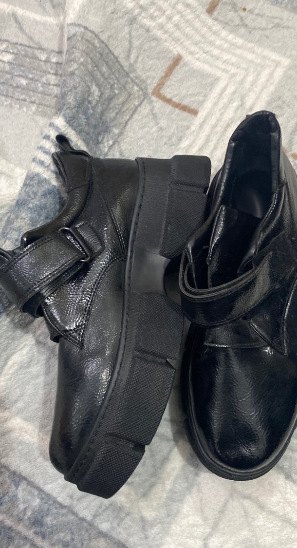 Siyah Kadın Lastik Topuklu Goth Bot - Görsel 2