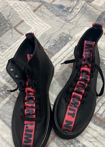 Siyah Kadın Stiletto Topuklu Street Wear Bot - Görsel 3