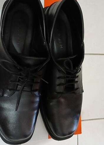 Oxford küt bütün bağcıklı maskülen ayakkabı
