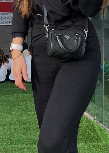 Siyah şık eşofman takımı - Görsel 3