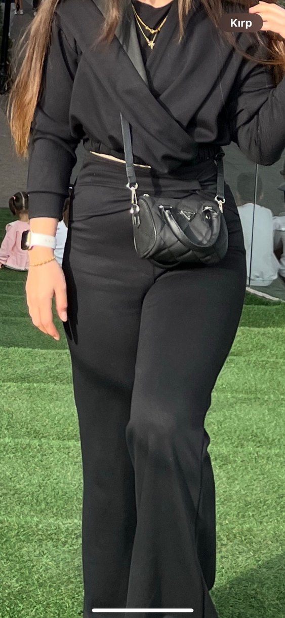 Siyah şık eşofman takımı - Görsel 2