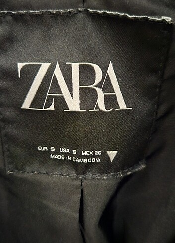 s Beden haki Renk Zara oversize deri ceket 