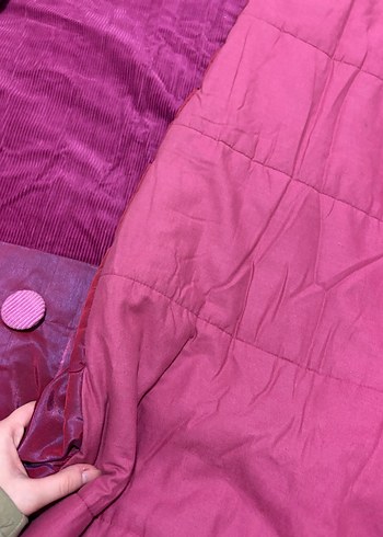 Koyu Pembe Kadife Yatak Örtüsü Takımı - Görsel 6