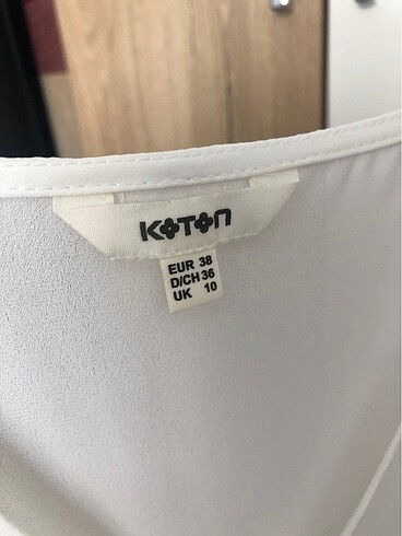 38 Beden Koton Beyaz Şifon Gömlek