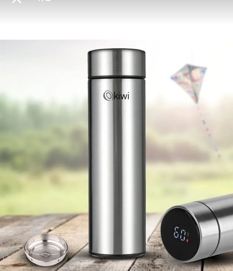 Kİwi Dijital Göstergeli Termos Gri - Görsel 2