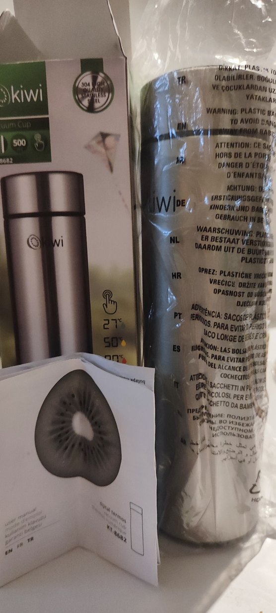 Kİwi Dijital Göstergeli Termos Gri - Görsel 4