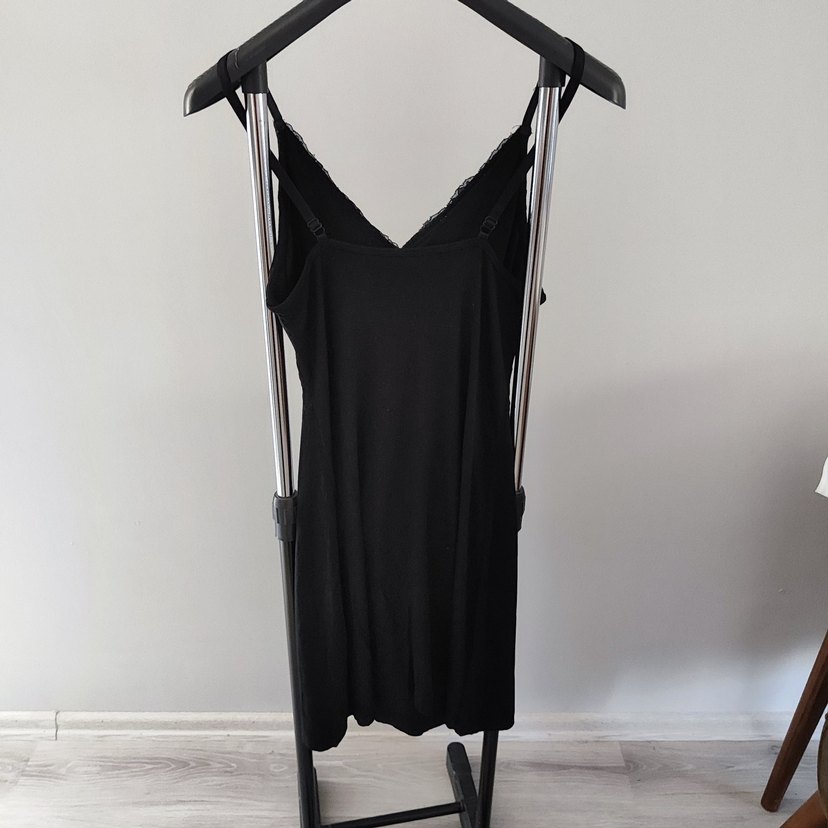 Penti Emma Siyah Dantelli Askılı Gecelik - Görsel 5