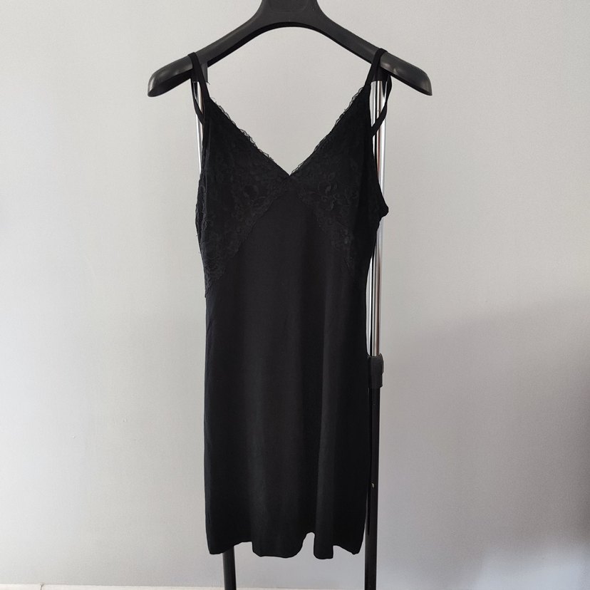Penti Emma Siyah Dantelli Askılı Gecelik - Görsel 4