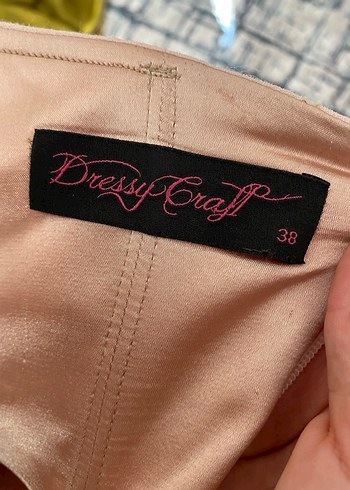 Straplez Bej Mini Elbise - Görsel 6