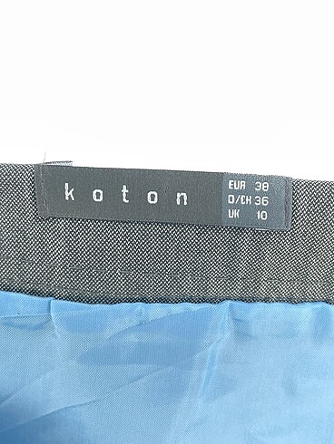 38 Beden gri Renk Koton Mini Etek %70 İndirimli.