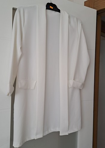 Beyaz Kadın Blazer Ceket - Görsel 4