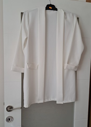 Beyaz Kadın Blazer Ceket - Görsel 3