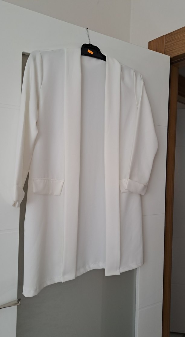 Beyaz Kadın Blazer Ceket - Görsel 4