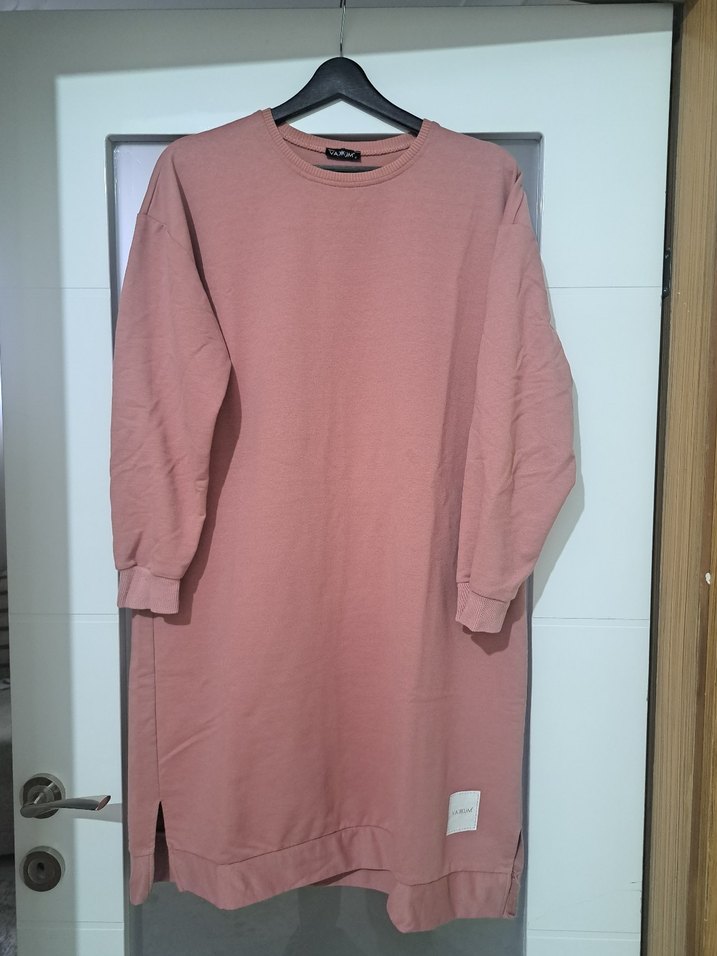 Kadın Uzun Kollu pudra Tunik - Görsel 5