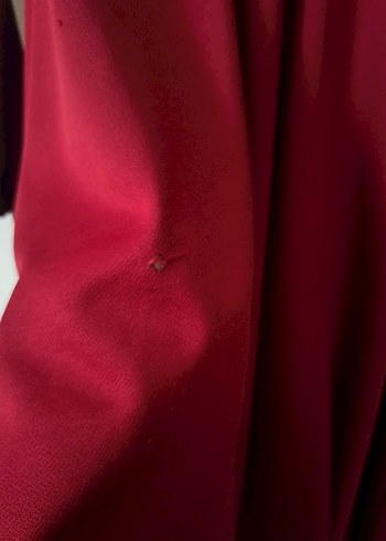 Bordo Uzun Kollu Salaş Elbise - Görsel 6