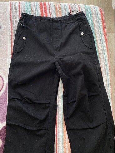 s Beden siyah Renk Touz Moda Paraşüt Pantolon