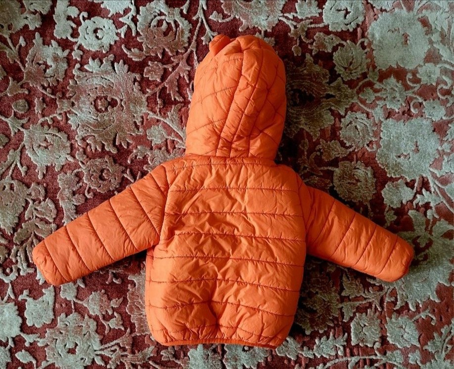 Turuncu Kapüşonlu Erkek Çocuk Mont - Görsel 2