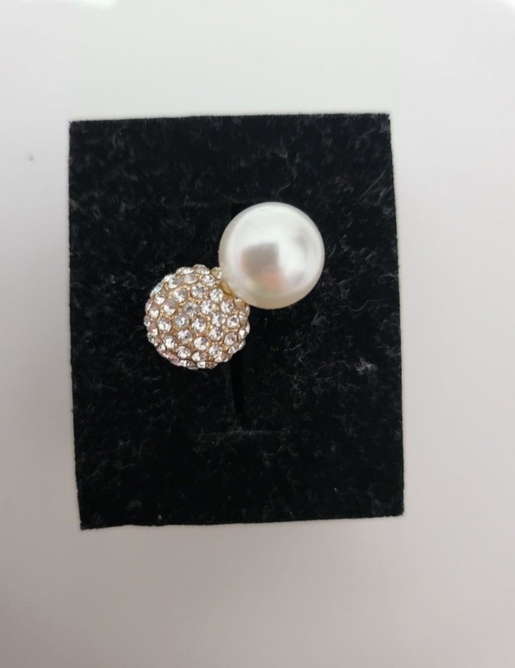 Beyaz Payetli Kadın Yüzük - Görsel 3