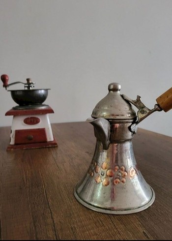 Ahşap Saplı bakır cezve - Görsel 4