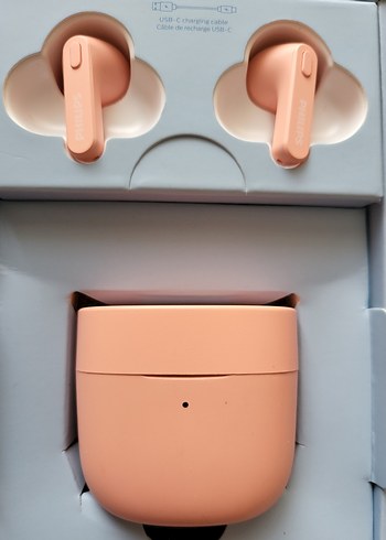 Philips Pembe Pastel Kablosuz Kulaklık - Görsel 3