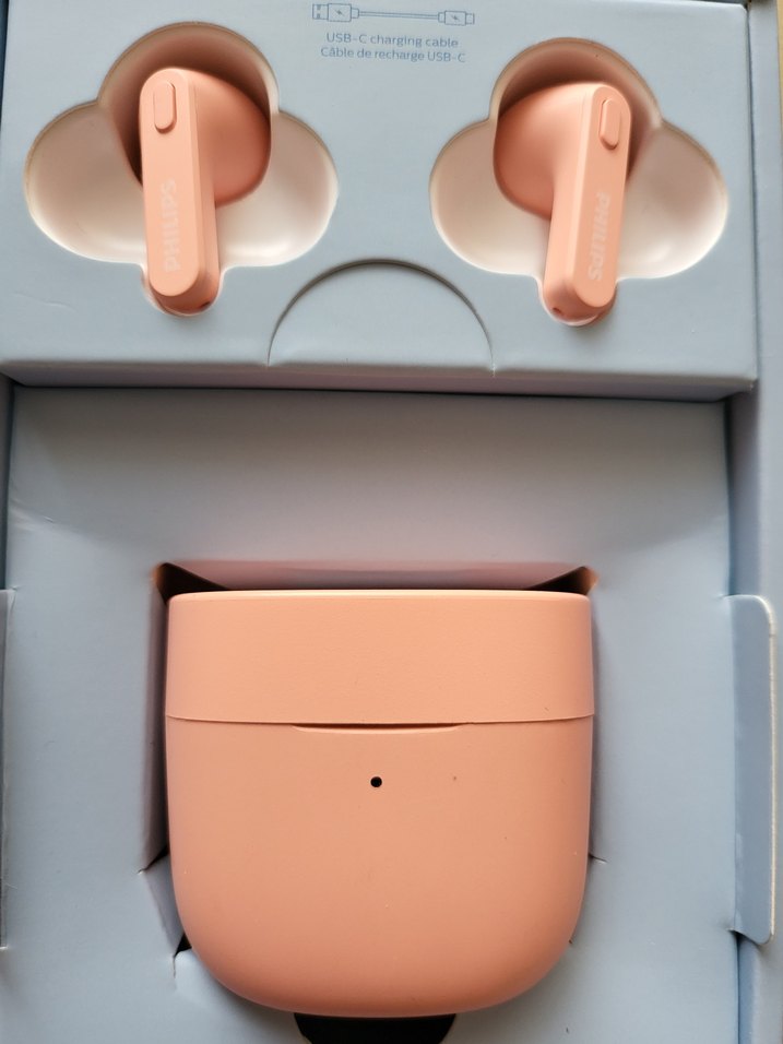 Philips Pembe Pastel Kablosuz Kulaklık - Görsel 3