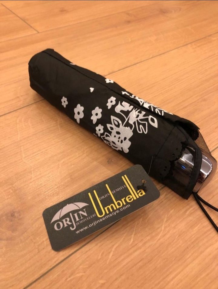 Dantelli Siyah Gotik Kadın Şemsiye - Görsel 3