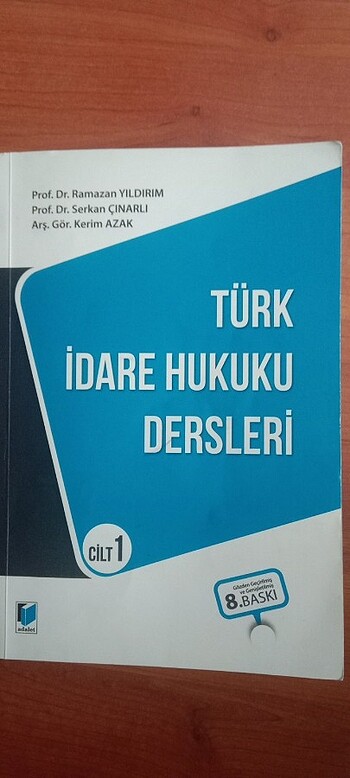Ramazan Yıldırım Türk İdare Hukuku Dersleri Cilt 1 8.baskı