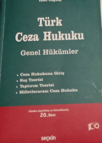 Türk Ceza Hukuku - Genel Hükümler Kitabı
