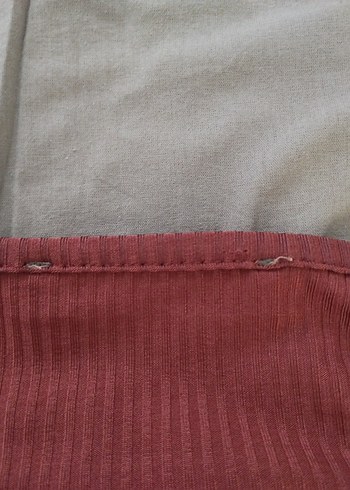 s Beden pembe Renk Gül Kurusu İnce Askılı Crop Top
