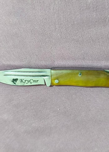 El yapımı boynuz çakı kilitli - Görsel 4