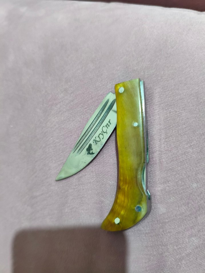 El yapımı boynuz çakı kilitli - Görsel 2