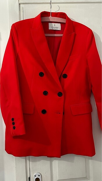 l Beden kırmızı Renk Blazer ceket