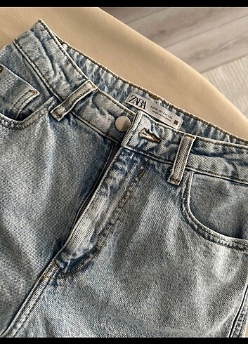 Zara ZARA KADIN MOM JEAN MAVİ ORİJİNAL