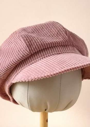 STRADİVARİUS PEMBE FİTİLLİ KADİFE ŞAPKA