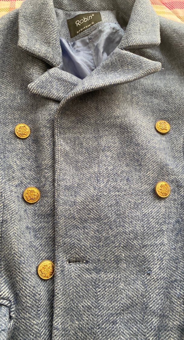 Düğmeli Gri Kadın Midi Kaban - Görsel 3