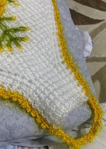 Nakışlı Beyaz el örgüsü lif ÇEYİZLİK - Görsel 3