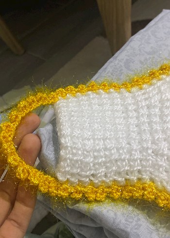 Nakışlı Beyaz el örgüsü lif ÇEYİZLİK - Görsel 2