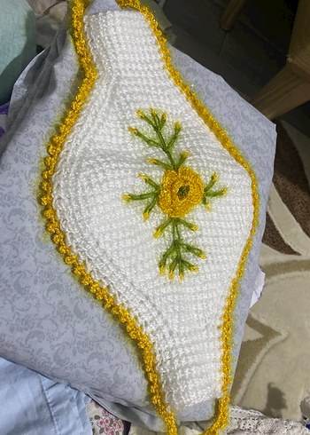 Nakışlı Beyaz el örgüsü lif ÇEYİZLİK - Görsel 4