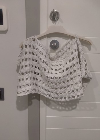 Kız Çocuk Beyaz Örgü Bolero - Görsel 2