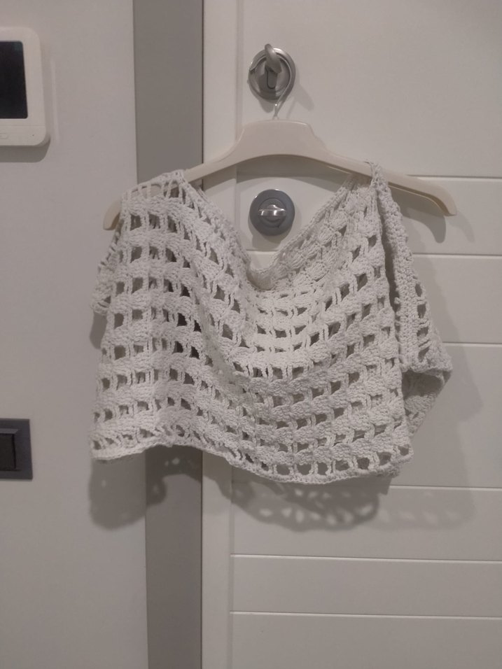 Kız Çocuk Beyaz Örgü Bolero - Görsel 2