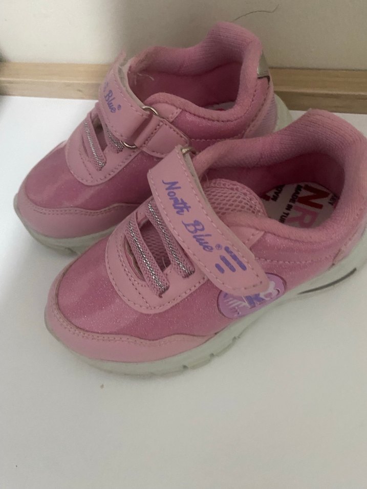 Kız Çocuk Pembe Velcro Spor Ayakkabı - Görsel 4