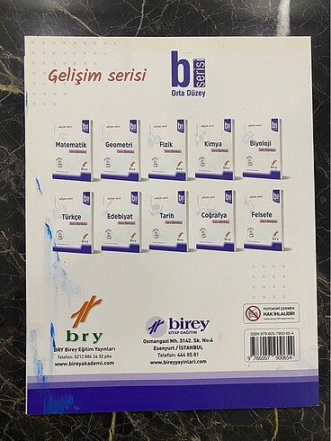  Birey yayınları yks hazırlık kitabı