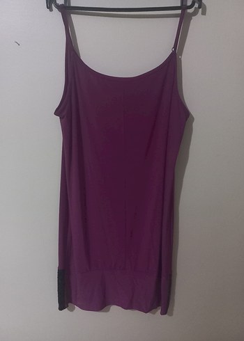 Siyah Üst Detaylı Mor Uzun Abiye Elbise - Görsel 7