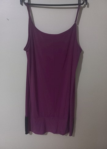 Siyah Üst Detaylı Mor Uzun Abiye Elbise - Görsel 6