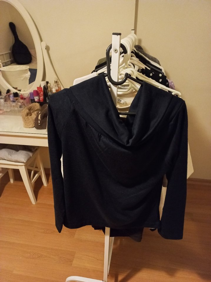 Lacivert Yarım Balıkçı Yaka Kadın Kazak - Görsel 4