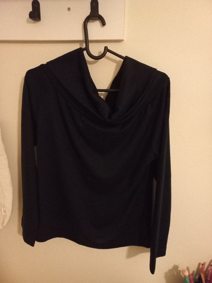 Lacivert Yarım Balıkçı Yaka Kadın Kazak - Görsel 5