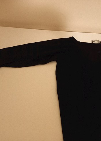 adL Siyah Düğmeli Kadın Hırka - Görsel 7