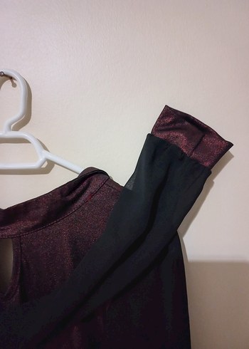 Bordo Gotik Uzun Kollu Kadın Bluz - Görsel 6